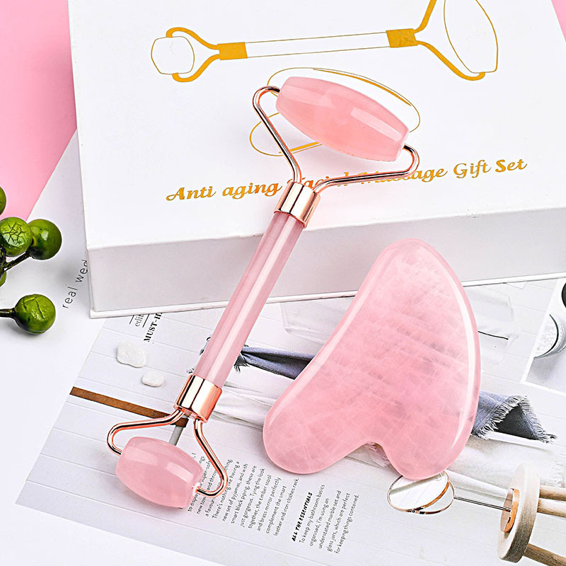 Luxury Skincare Gift Set - Luxury Natural Jade Roller and Gua