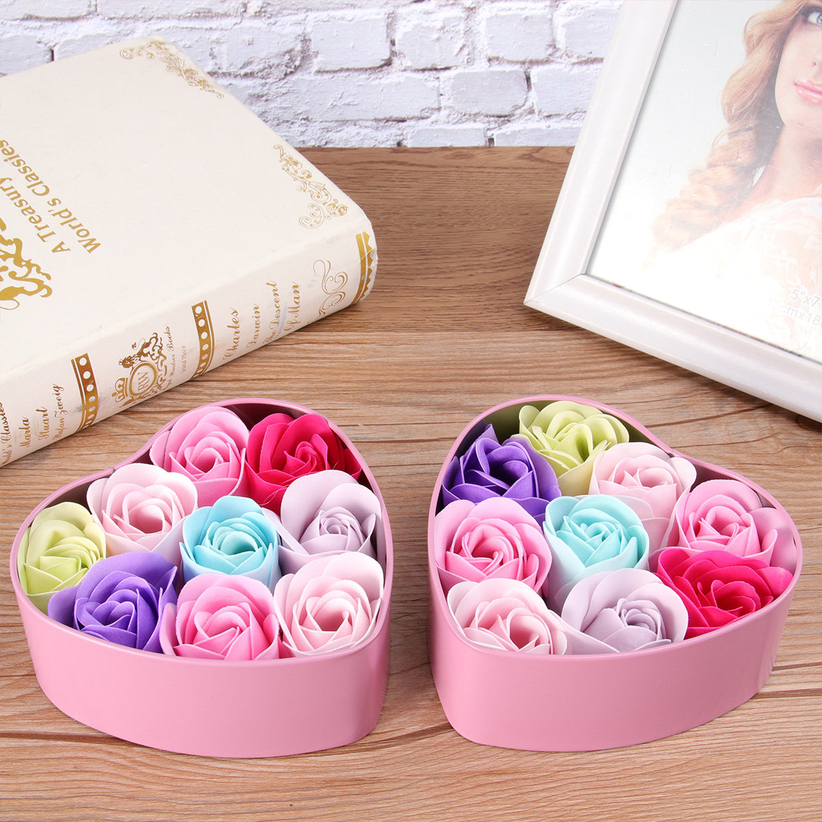 Rose Soap Flower Soap Set in E - Luxury Skincare Gift Set 리뷰 및 가격