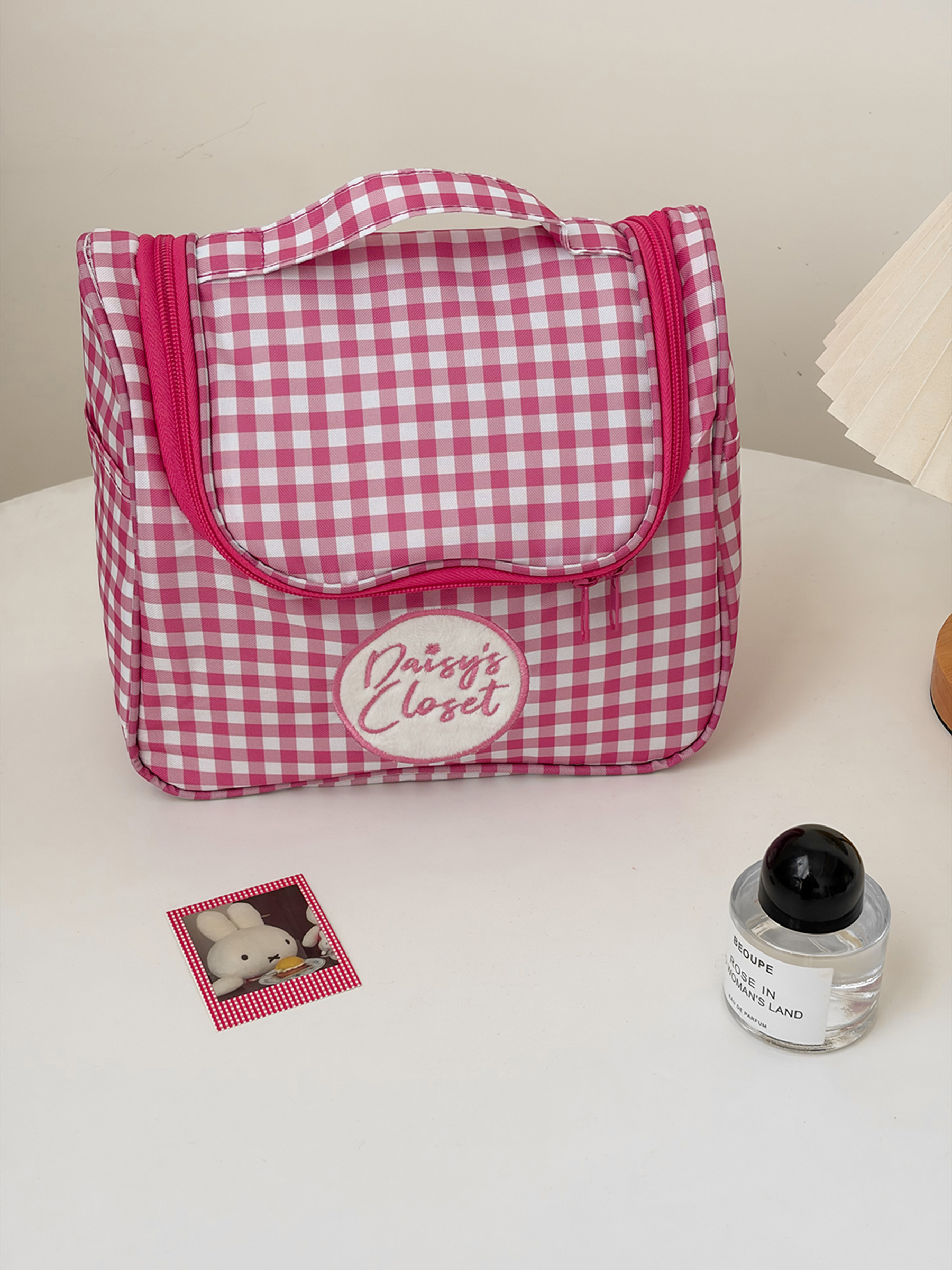 Airfriend Cute Grid Makeup Bag - Luxury Skincare Samples 리뷰 및 가격