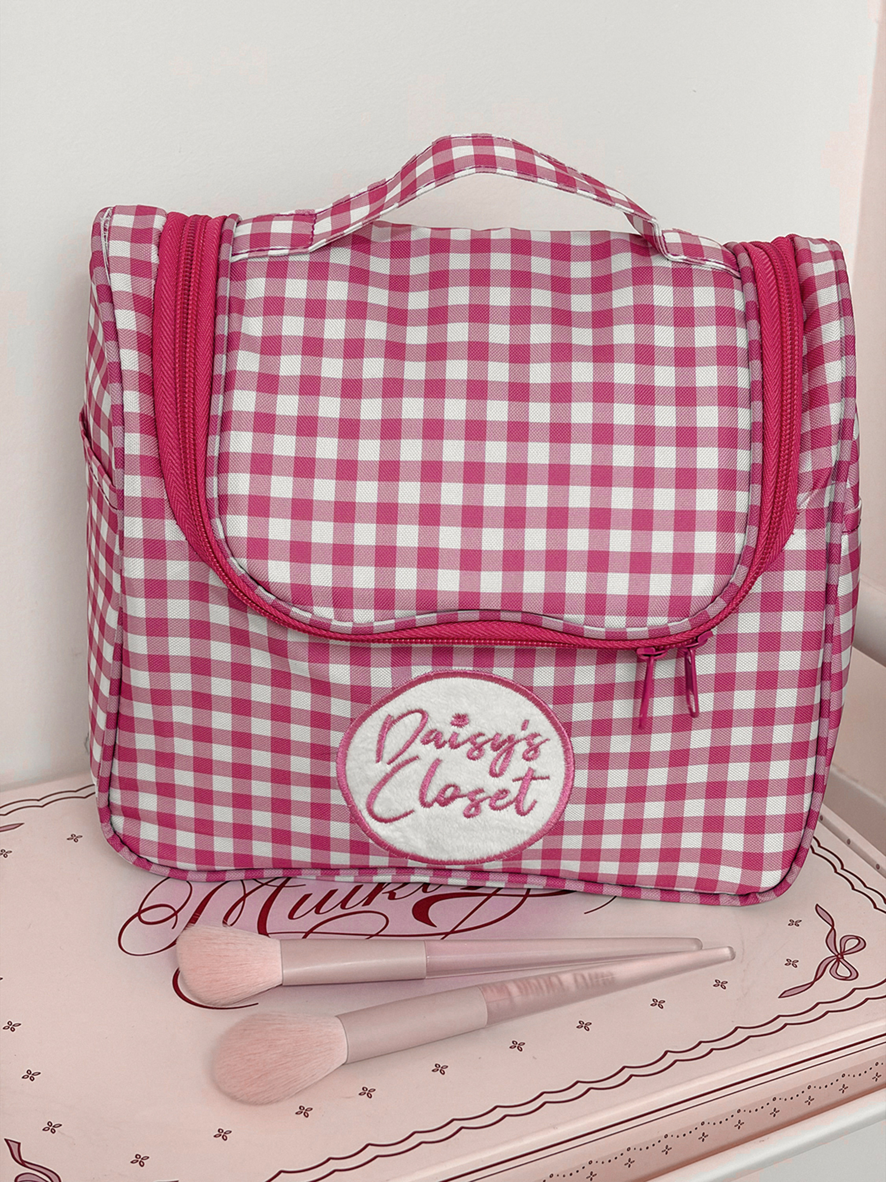 Airfriend Cute Grid Makeup Bag - Luxury Skincare Samples 리뷰 및 가격